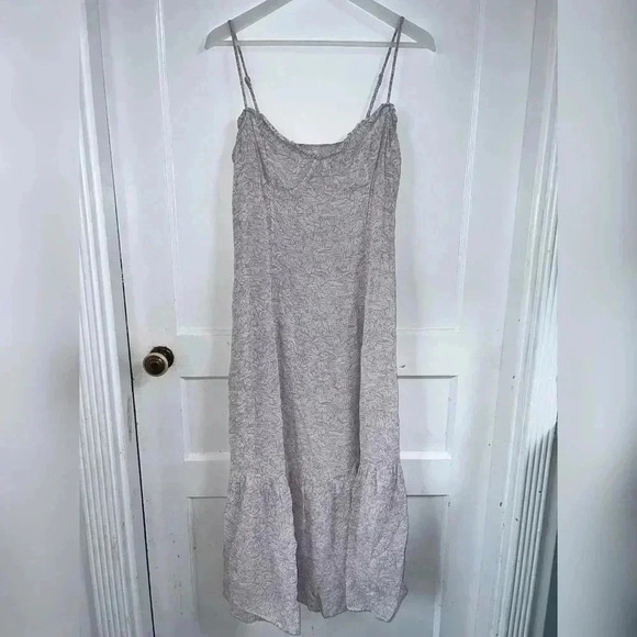Aritzia Wilfred Broadway Ruffle slip flora midi cami dress - Picture 1 of 5